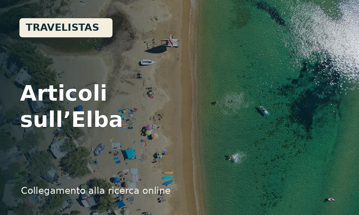 Copertina illustrativa della raccolta Travelistas dedicata all'Elba