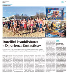 Ritaglio dell'articolo Rotellini è soddisfatto: «Esperienza fantastica»