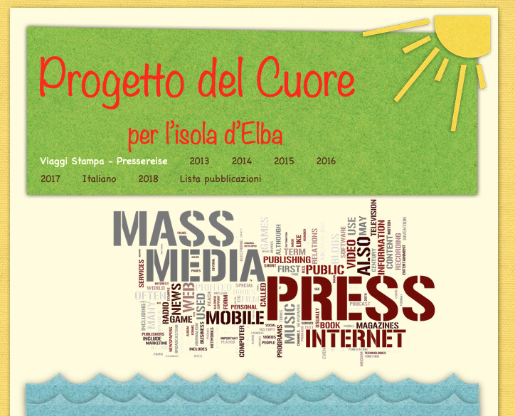 Ritaglio dell'articolo Progetto del Cuore per l’Isola d’Elba · Viaggi stampa / Pressereise